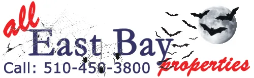 Logo for All East Bay Properties with a Halloween theme