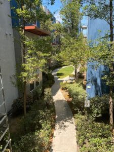 The courtyard at Andante Emeryville. Condominiums for rent by All East Bay Properties
