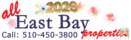 Logo with phone number for All East Bay Properties with a New Years 2026 theme