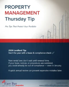 Landlord Thursday Tip: Start the year with a lease & compliance check