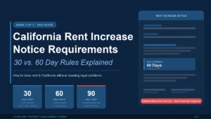 California Rent Increase Notice Requirements, 30 60 90 day rules explained