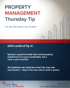 Thursday Tip - Spring is a good reminder that rental property maintenance is a year-round habit, not a once-a-year scramble.