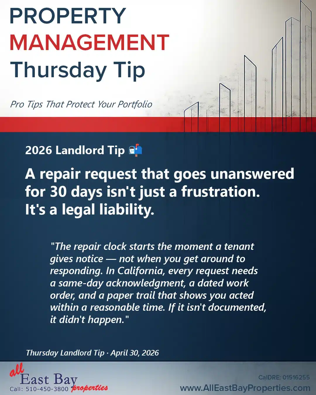 30 Days. That’s How Long Before a Repair Request Becomes a Legal Risk.