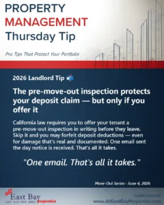 The pre-move-out inspection protects your deposit claim - but only if you offer it
