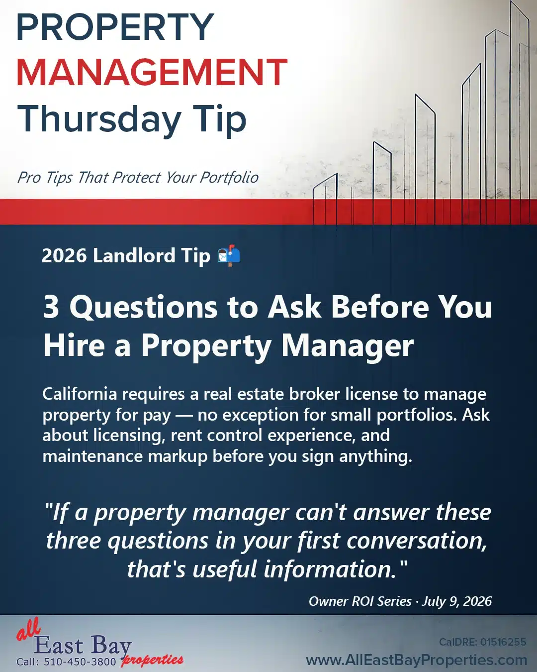 Thursday Tip: The 3 Questions to Ask Before You Hire a Property Manager