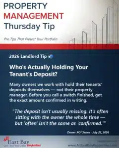 Thursday Tip: Before You Switch Managers, Confirm Who’s Actually Holding the Deposit