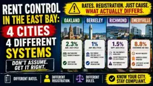 East Bay Rent Control 2026: Oakland vs. Berkeley vs. Richmond vs. Emeryville — Side by Side (Video)