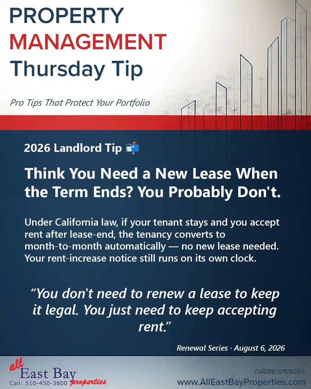 Thursday Tip: Your Lease Doesn’t Need a Renewal to Keep Working