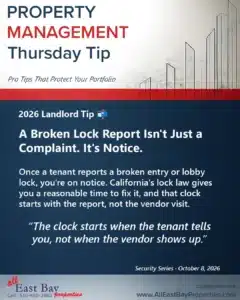 Thursday Tip: A Broken Lock Report Isn’t Just a Complaint. It’s Notice.