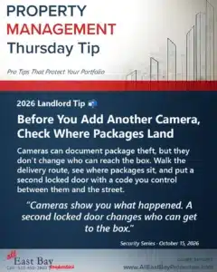 Thursday Tip: Before You Add Another Camera, Check Where Packages Land
