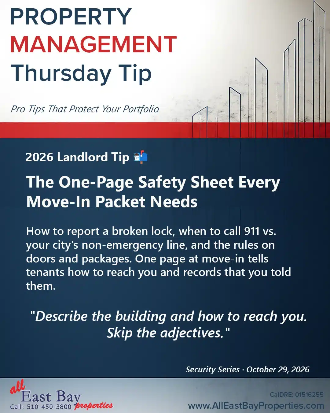 Thursday Tip: The One-Page Safety Sheet That Belongs in Every Move-In Packet